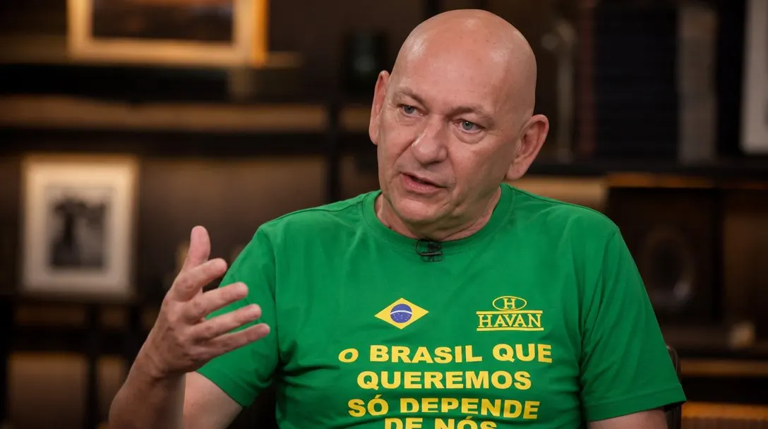 Luciano Hang durante a entrevista, duas semanas antes do ataque