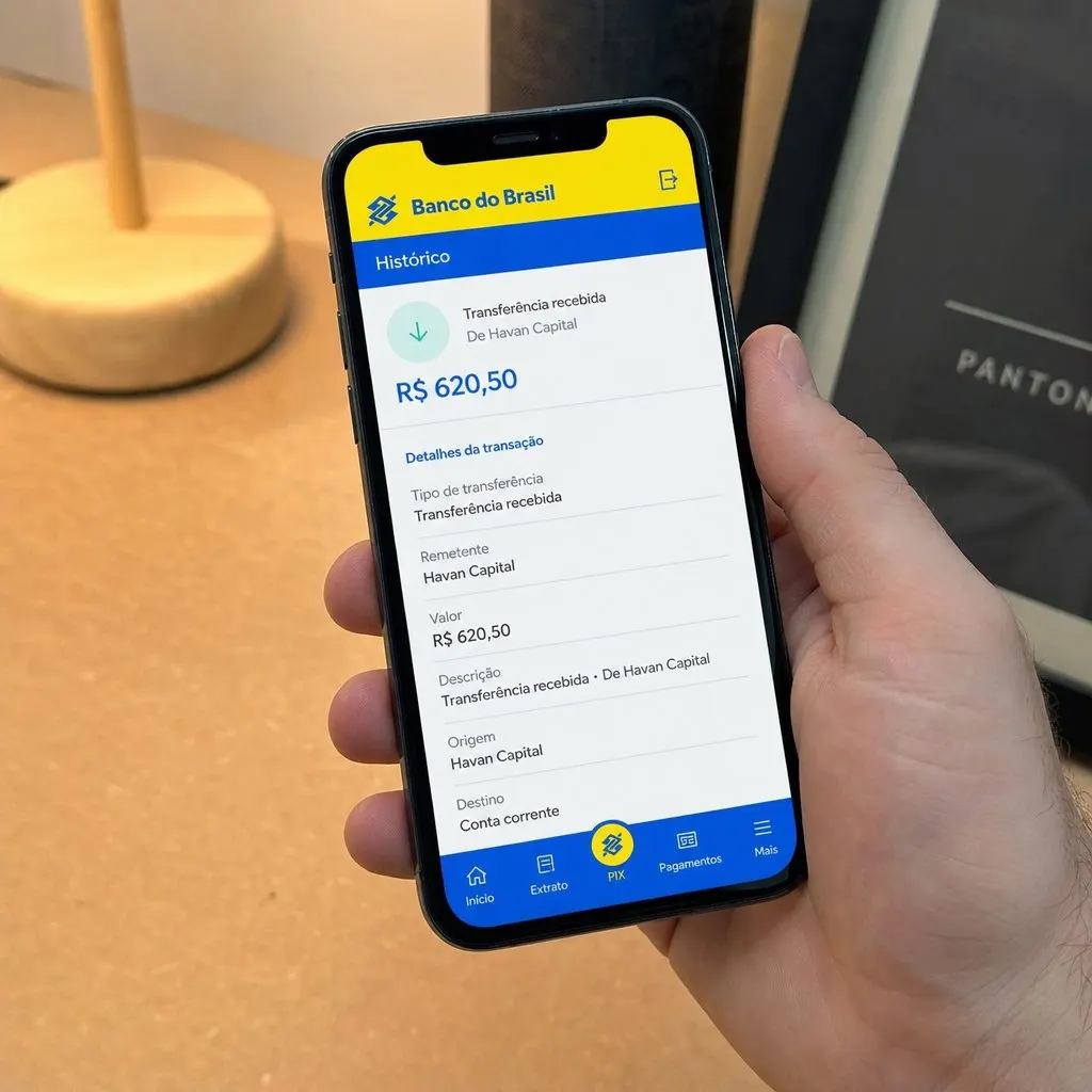 Comprovante Banco do Brasil — transferência recebida da Silber Markt GPT